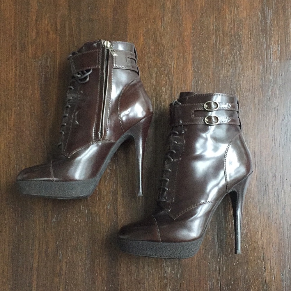 Yves Saint Laurent Brown Heeled Boots